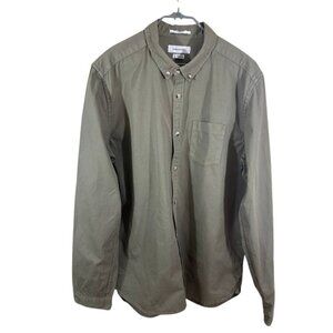 Urban Outfitters Men's Large Kaki Button down Shirt